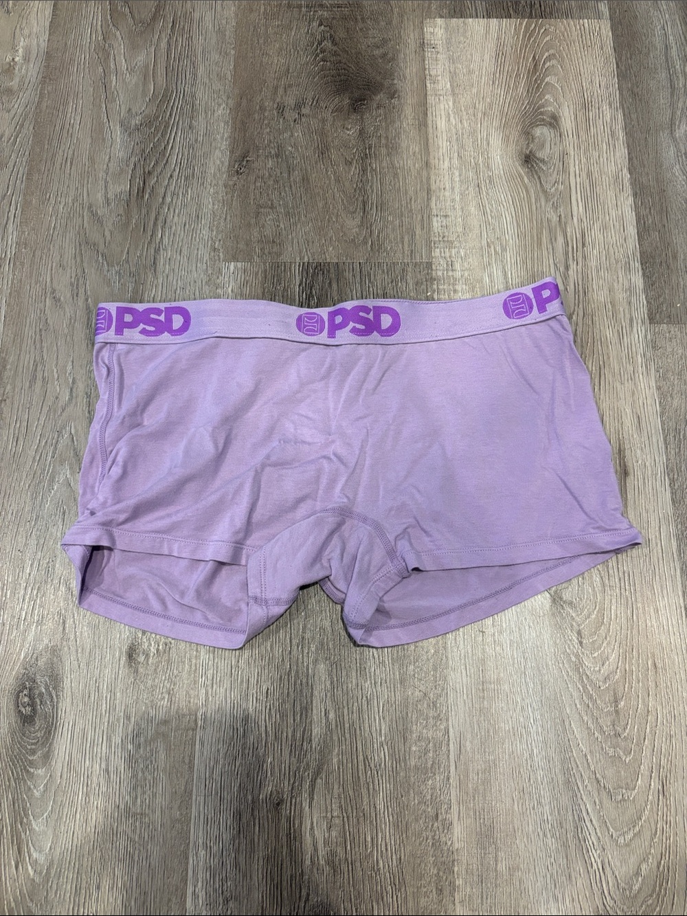 PSD Lavender Stretch Boyshorts with Purple Logo Waistband